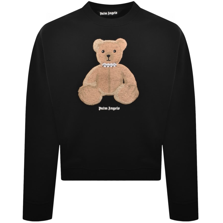 Palm Angels モンクレールコラボ　クマ刺繍 ブラックスウェット Palm Angels Bear Sweatshirt Black | Mainline Menswear x